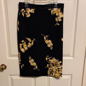 Alfani Black Skirt with Gold Floral Design